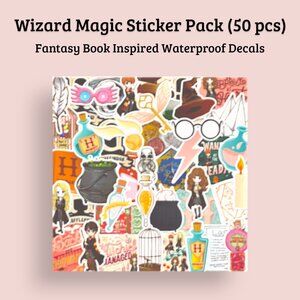 NEW- 50pcs WB Harry Potter Stickers Set - Waterproof Reusable Sticker Decals